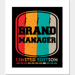 Funny Retro Vintage Design Brand Manager Saying Management Humor Posters and Art